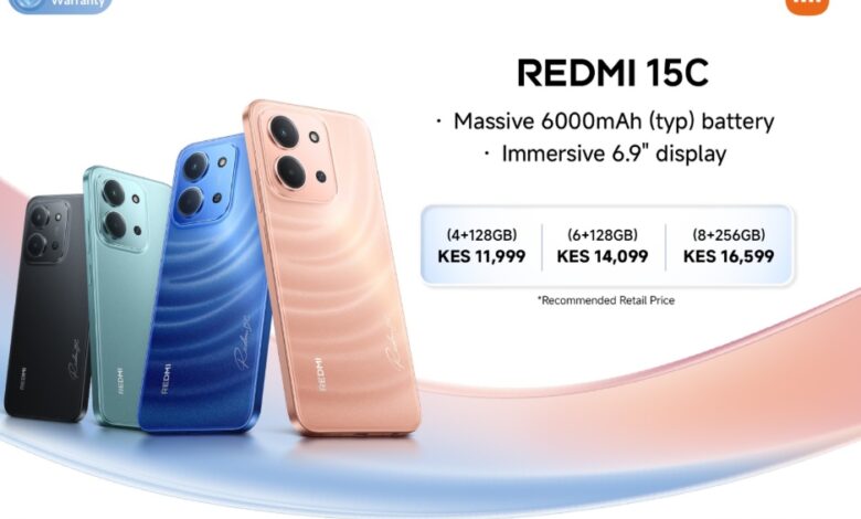 Xiaomi Kenya Launches the Power-Packed Redmi 15C packing a Massive 6000mAH Battery and a large 6.9" Screen – with amazing goodies including FREE Redmi buds and Free Xiaomi 55” QLED TV